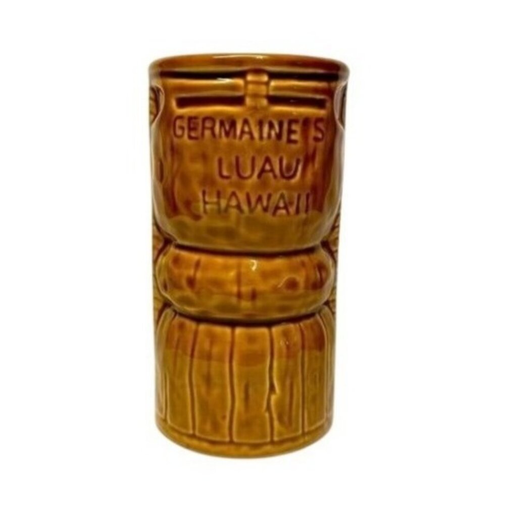 Tiki Mug Germaine's Luau Hawaii Brown 6" Tiki Mug 2010 EUC